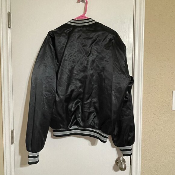 Vintage 90's MLB Colorado Rockies Swingster Satin Jacket Size L Made In USA - Picture 7 of 8